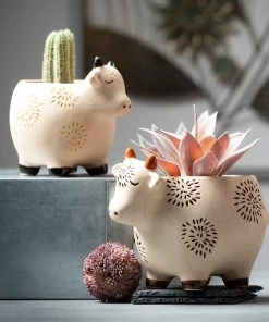 Petals And Blooms Home Decor Vases & Pots Lynden Cow Planters | 2 Assorted 6 Petals And Blooms Home Decor Vases & Pots Lynden Cow Planters | 2 Assorted