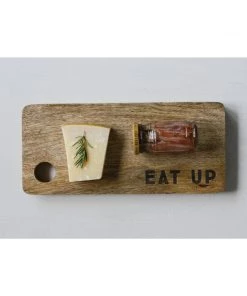 Petals And Blooms Decor Mango Wood Board “Eat Up”