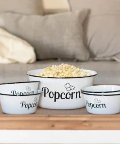 Petals And Blooms Home Decor Enamelware Popcorn Bowls