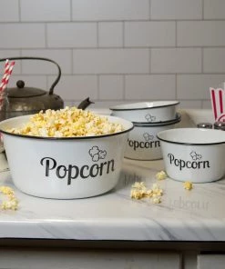 Petals And Blooms Home Decor Enamelware Popcorn Bowls