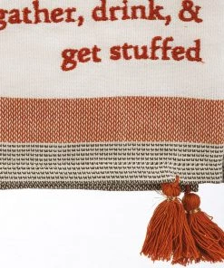 Petals And Blooms Home Decor Friendsgiving: Gather, Drink & Get Stuffed Dish Towel Fall & Halloween Decor