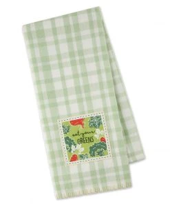 Petals And Blooms Decor Eat Your Greens Dishtowel