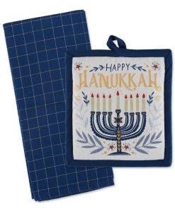 Petals And Blooms Home Decor Kitchen Essentials Hanukkah Potholder Gift Set