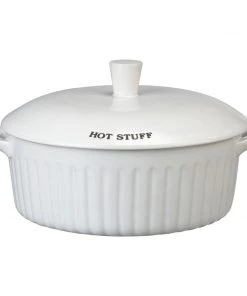 Petals And Blooms Decor Large Casserole Dish With “hot Stuff” Lid Everyday Decor