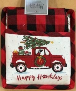 Petals And Blooms Home Decor Christmas Decor Happy Howlidays Potholder Gift Set
