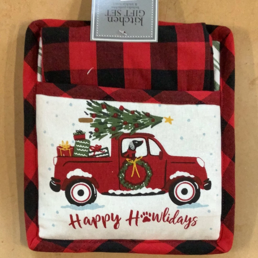 Petals And Blooms Home Decor Christmas Decor Happy Howlidays Potholder Gift Set 1 Petals And Blooms Home Decor Christmas Decor Happy Howlidays Potholder Gift Set
