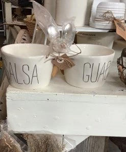 Petals And Blooms Decor Salsa And Guacamole Ceramic Bowl