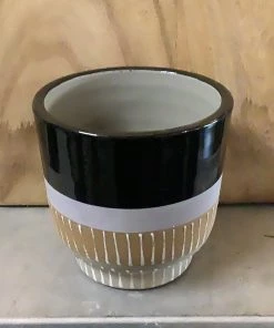 Petals And Blooms Home Decor Black/Beige/Gray Pot Vases & Pots