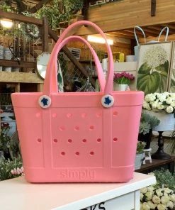 Petals And Blooms Decor Mini Simply Tote Tulip Pink Everyday Decor