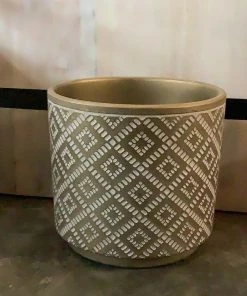 Petals And Blooms Home Decor Patterned Pot With Gold, 3 Assorted Vases & Pots 5 Petals And Blooms Home Decor Patterned Pot With Gold, 3 Assorted Vases & Pots