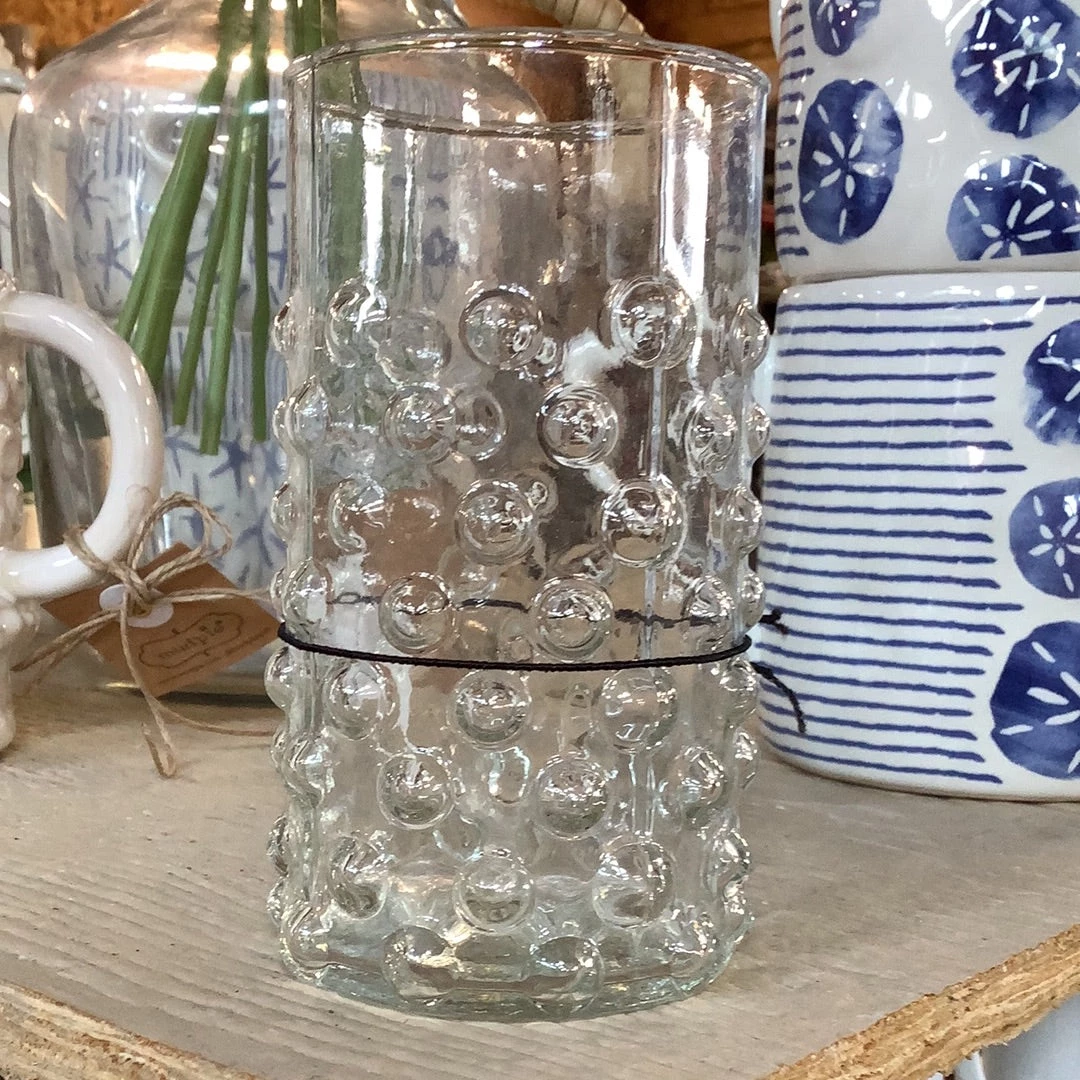 Petals And Blooms Decor Glass Drinking Cup With Bubble Design 1 Petals And Blooms Decor Glass Drinking Cup With Bubble Design