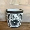 Petals And Blooms Decor Small Black And White Flower Pot