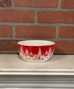Petals And Blooms Home Decor Red Christmas Village Bowls | 3 Sizes Kitchen Essentials