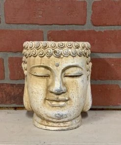 Petals And Blooms Home Decor Vases & Pots Cement Buddha Head Planter
