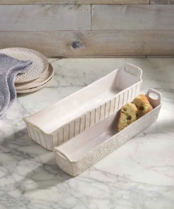 Petals And Blooms Home Decor Weaved Ceramic Cracker Dish