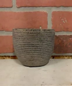 Petals And Blooms Home Decor Black Washed Striped Pot Vases & Pots