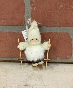 Petals And Blooms Home Decor Girl Ski Ornament Gnomes