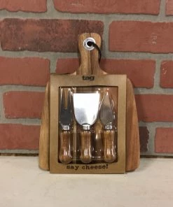 Petals And Blooms Home Decor Charcuterie & Wood Accessories Cheese Board & Utensil Set