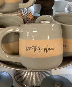 Petals And Blooms Decor Everyday Decor Love This Place Stoneware Turquoise Tea Mug