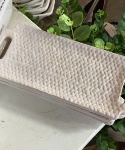 Petals And Blooms Decor Basket Weave Trinket Tray Everyday Decor