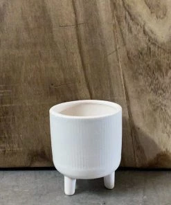 Petals And Blooms Home Decor Cream Vertical Lines With Small Legs