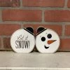 Petals And Blooms Home Decor Signs + Wall Decor Snowman/snow Wood Cutout Sign