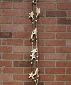 Petals And Blooms Home Decor Home Décor White And Gray Star/Bead Garland