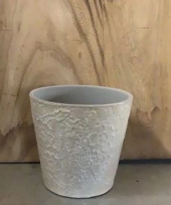 Petals And Blooms Decor Beige Floral Design Pot