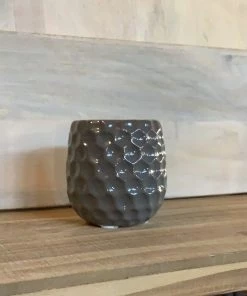 Petals And Blooms Decor Everyday Decor Dark Grey Honeycomb Design Pot | Mini