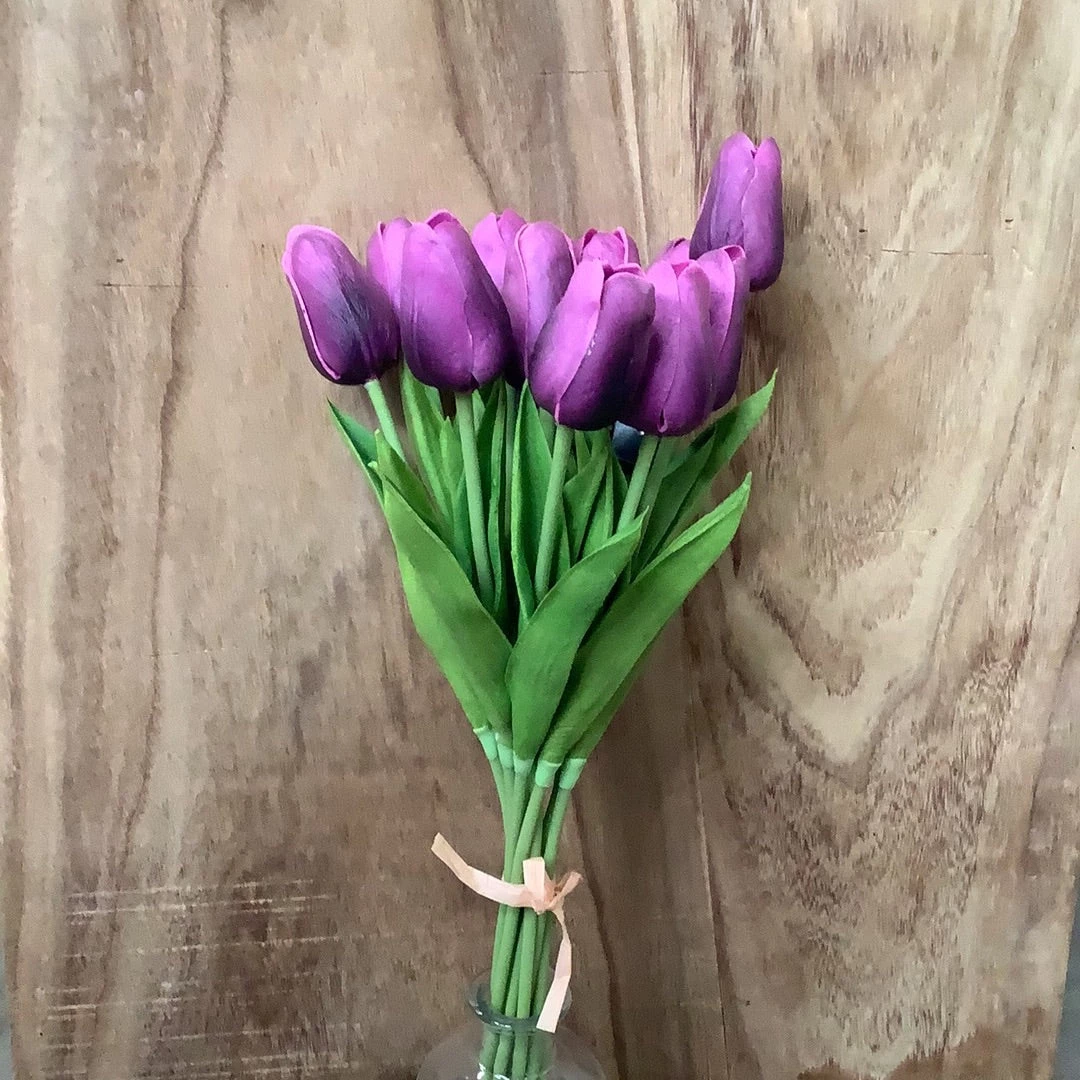 Petals And Blooms Decor Real Touch Tulip Bundle | Purple Everyday Decor 2 Petals And Blooms Decor Real Touch Tulip Bundle | Purple Everyday Decor