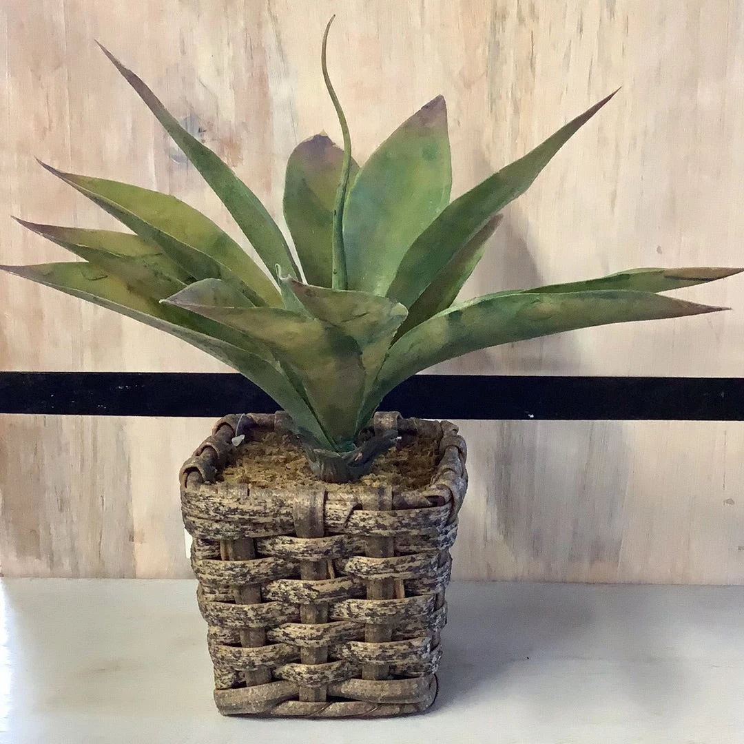 Petals And Blooms Home Decor Greenery + Floral Brown Whicker Basket With Faux Plant 1 Petals And Blooms Home Decor Greenery + Floral Brown Whicker Basket With Faux Plant