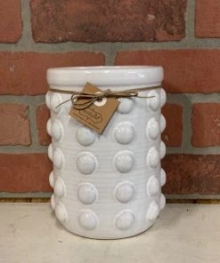 Petals And Blooms Home Decor Kitchen Essentials White Hobnail Utensil Crock