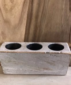 Petals And Blooms Decor White 3 Hole Sugar Mold Wood Décor