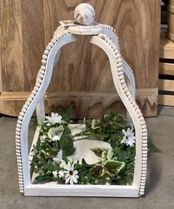 Petals And Blooms Decor Wood Beaded Lantern Large Everyday Decor