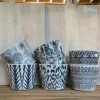 Petals And Blooms Decor Everyday Decor Black/White Design Pot Assorted