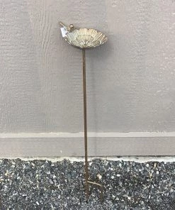 Petals And Blooms Home Decor Spring Decor Cast Iron Flower Bird Bath Stake