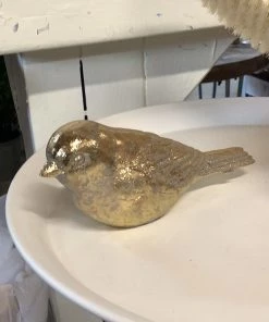 Petals And Blooms Decor Gold Leaf Bird Table Top Decor