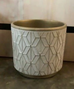 Petals And Blooms Home Decor Patterned Pot With Gold, 3 Assorted Vases & Pots