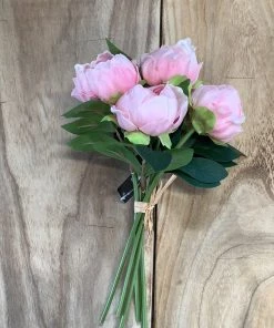 Petals And Blooms Home Decor Greenery + Floral Real Touch Peony Bundle 12IN