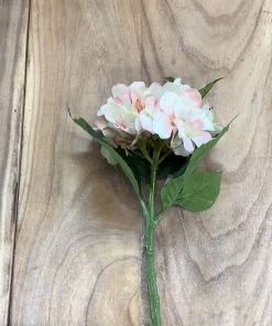 Petals And Blooms Home Decor Pink/Cream Hydrangea Stem 15IN