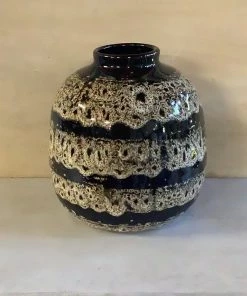 Petals And Blooms Decor Everyday Decor Black/Tan Bud Vase