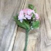 Petals And Blooms Home Decor Greenery + Floral Pink Hydrangea Stem 15IN