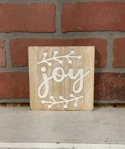 Petals And Blooms Home Decor Joy Block Sign Signs + Wall Decor