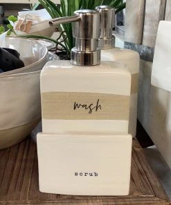 Petals And Blooms Decor Stoneware Soap & Sponge Holder Everyday Decor