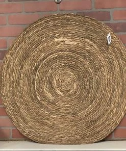 Petals And Blooms Home Decor Maize/cattail Round Mat