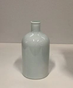 Petals And Blooms Home Decor Vases & Pots Light Blue/White Bottleneck Vase