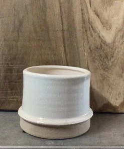 Petals And Blooms Home Decor Cream & Beige 2-Tone Ceramic Pot