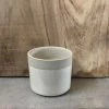 Petals And Blooms Decor Large Beige 2-Tone Pot W/ Crackle