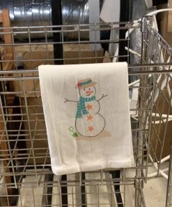 Petals And Blooms Home Decor Coastal Snowman Towel Christmas Decor