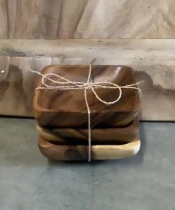 Petals And Blooms Home Decor Wooden Bowl Set Of 3